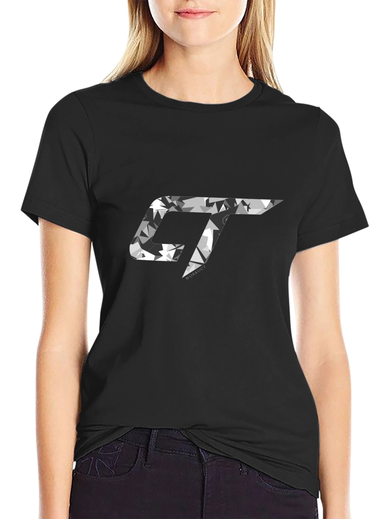Mens Black GT Camo Logo Graphic T-Shirt