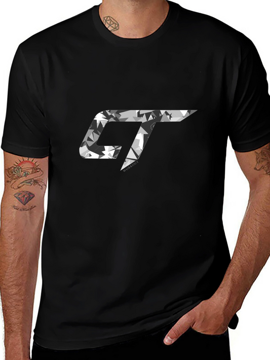 Mens Black GT Camo Logo Graphic T-Shirt