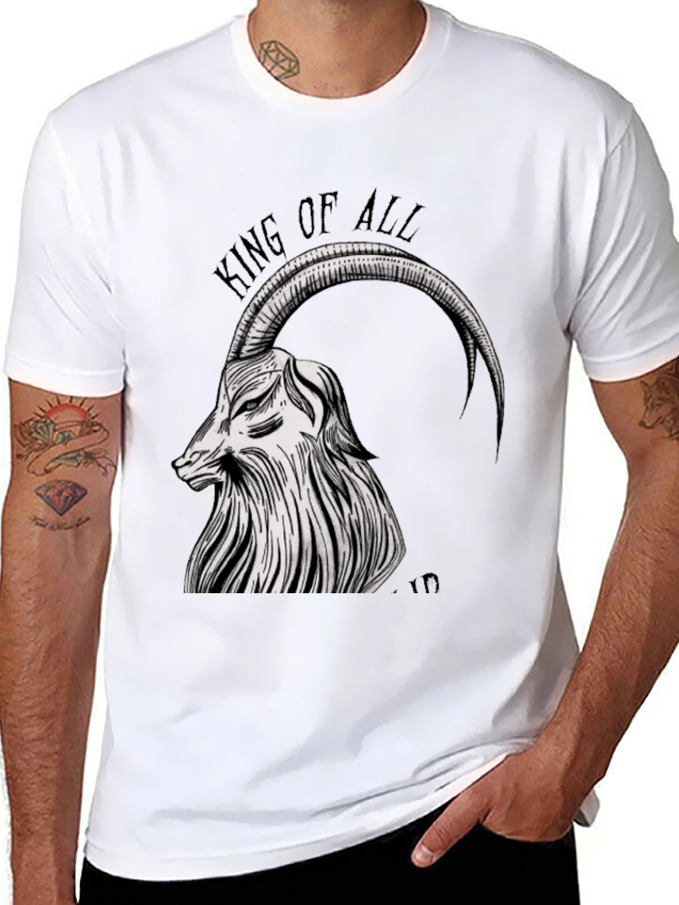 King of All Tee - Goat Graphic Black T-Shirt