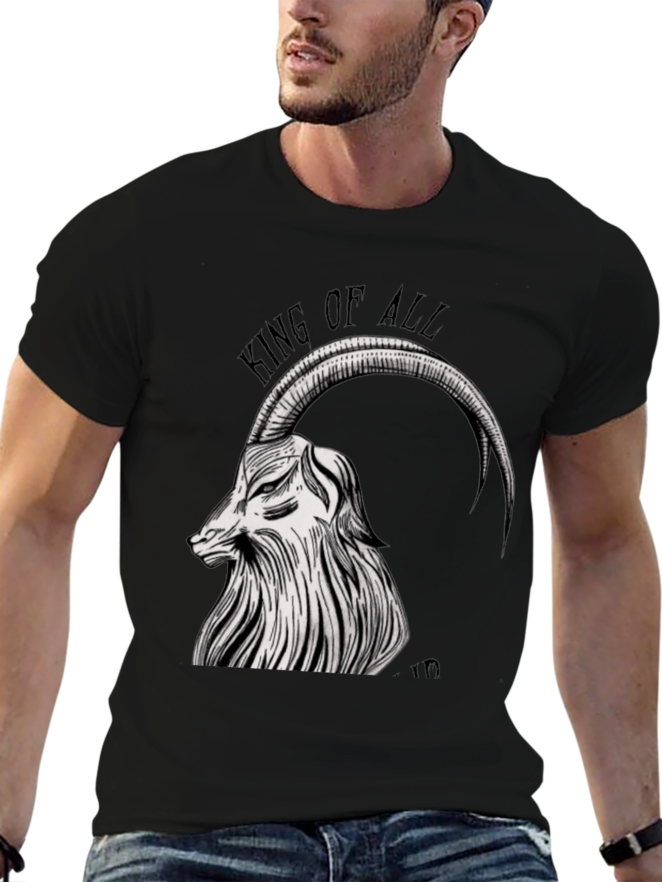King of All Tee - Goat Graphic Black T-Shirt