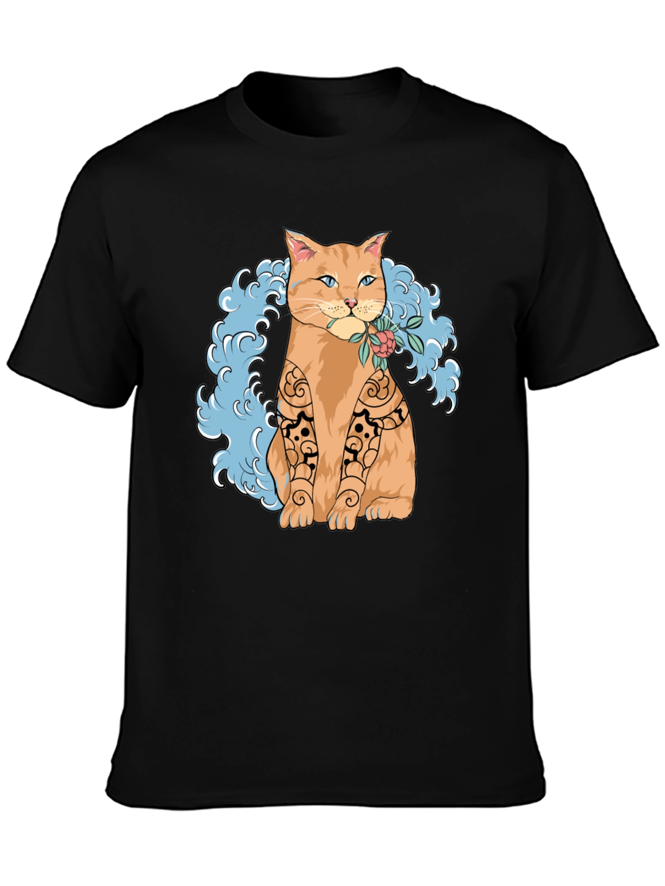 Cat Tattoo Art Graphic T-Shirt