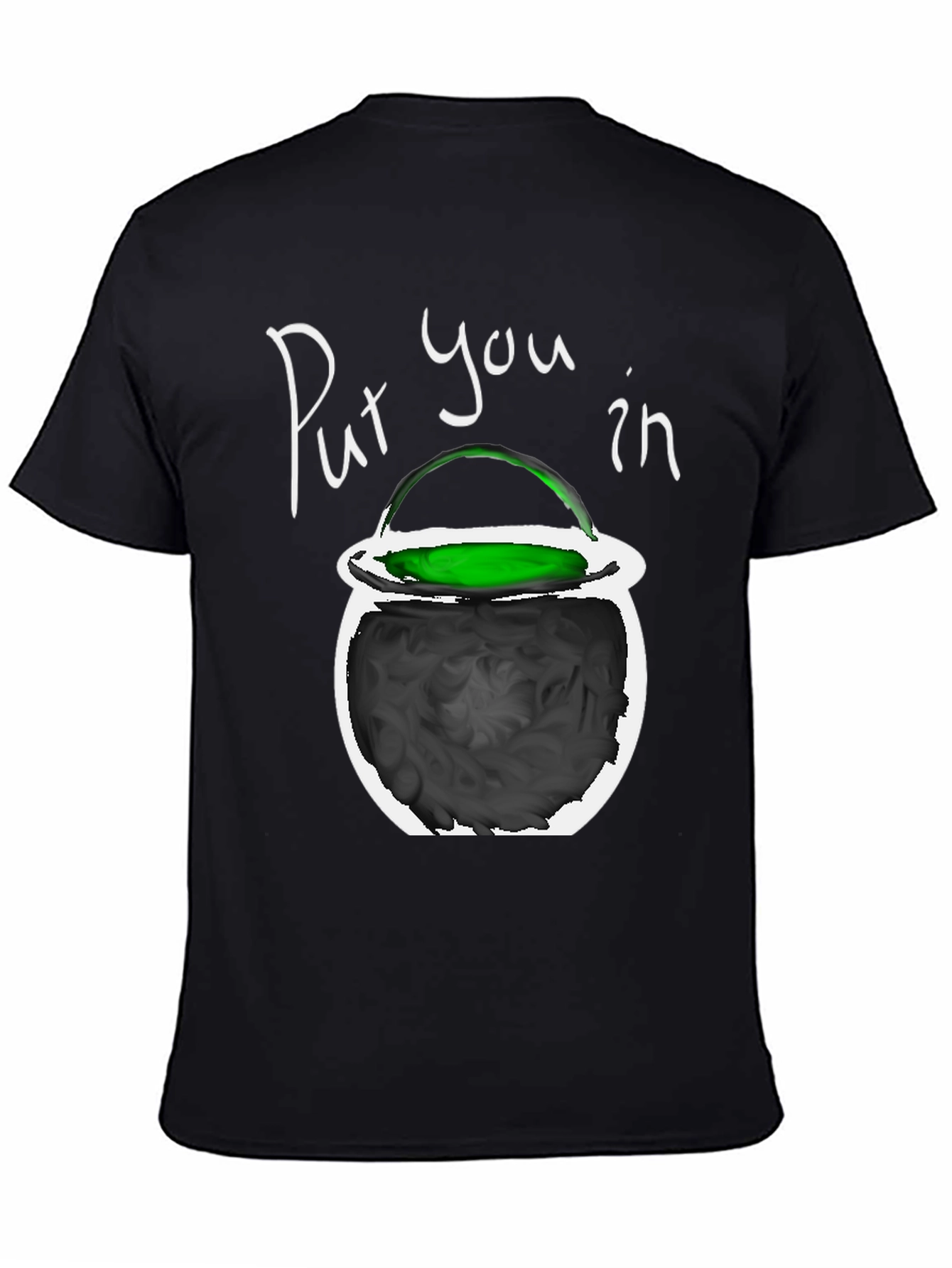 Halloween Cauldron Graphic Tee - Spooky Season Shirt