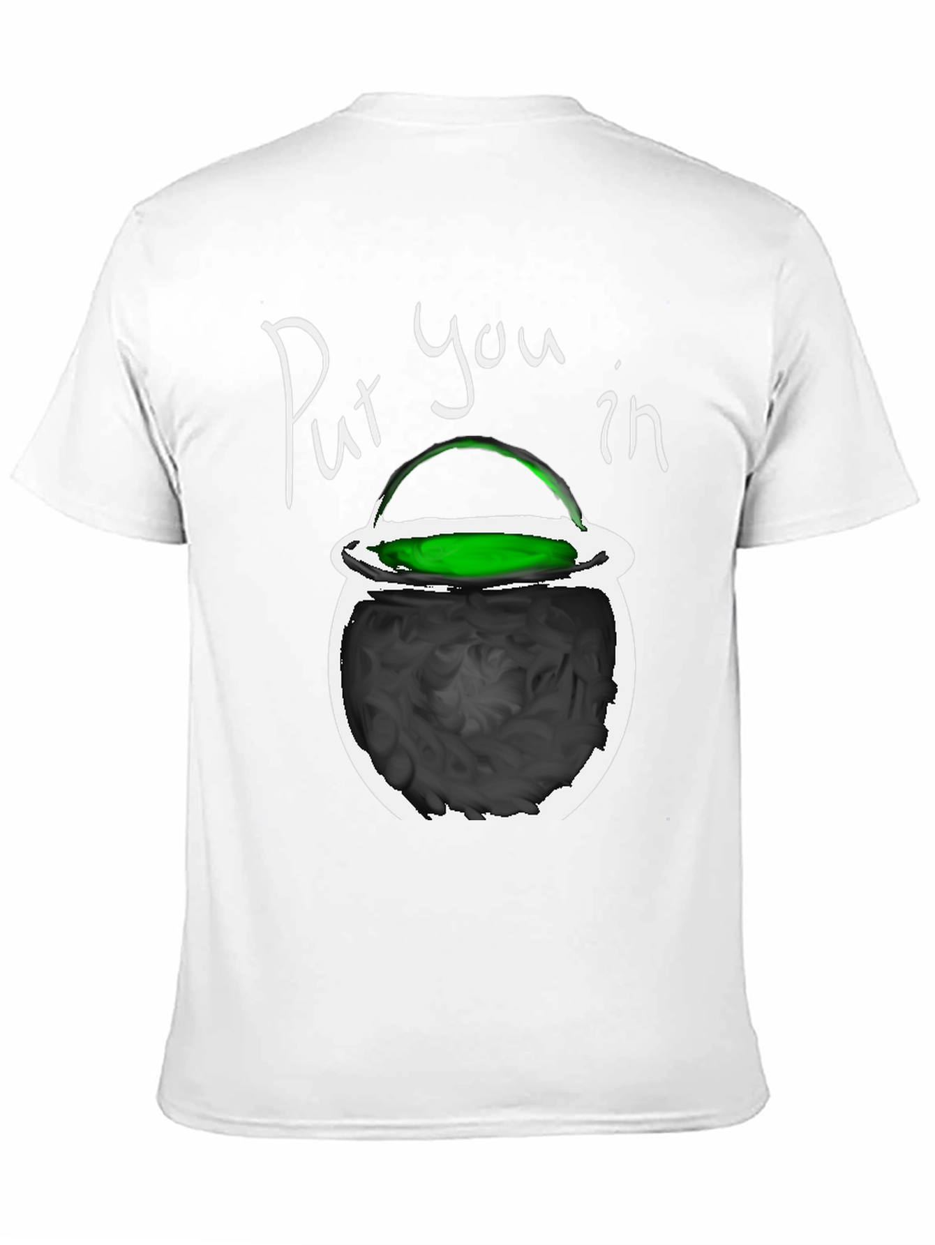 Halloween Cauldron Graphic Tee - Spooky Season Shirt