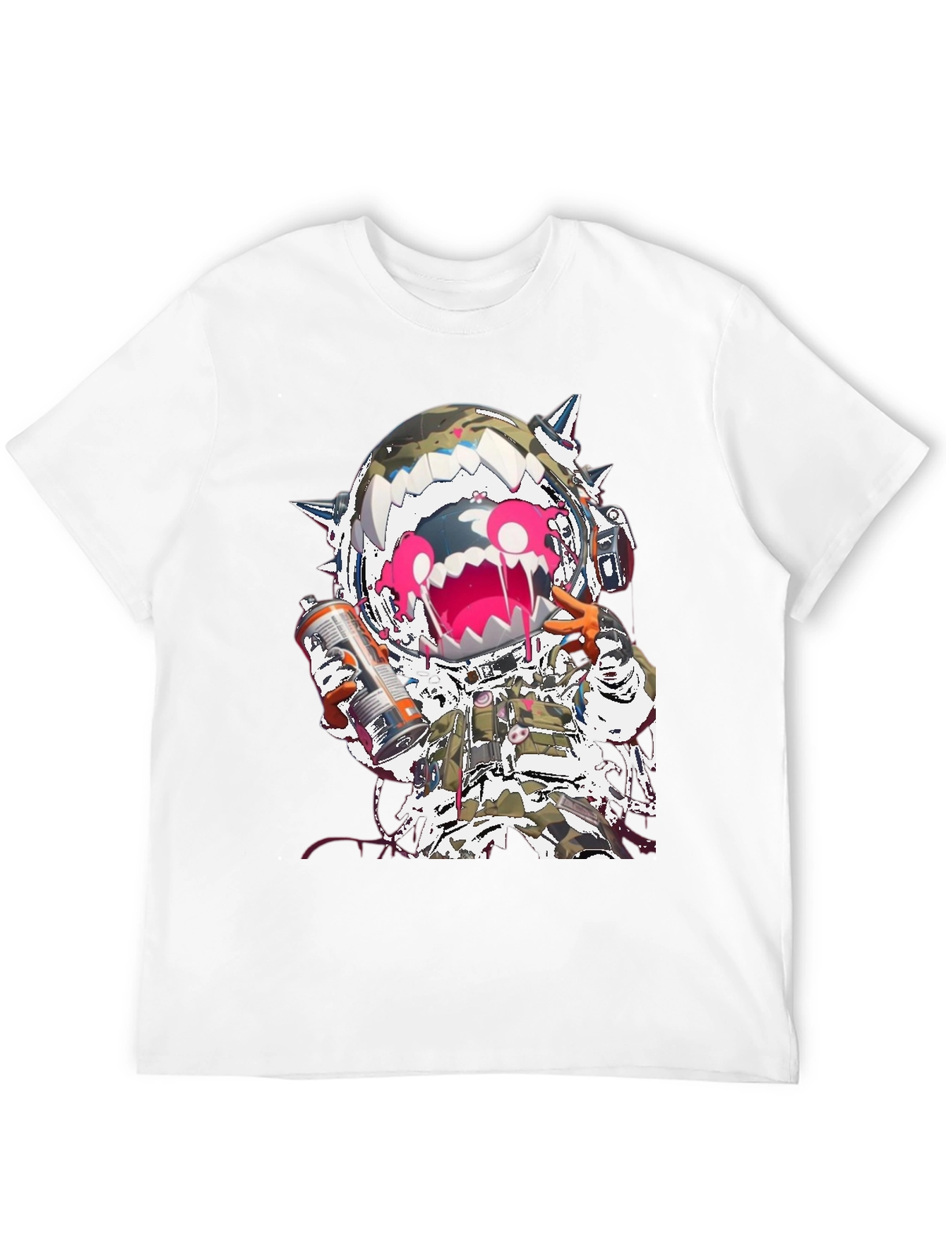 Monster Astronaut Graphic Black T-Shirt