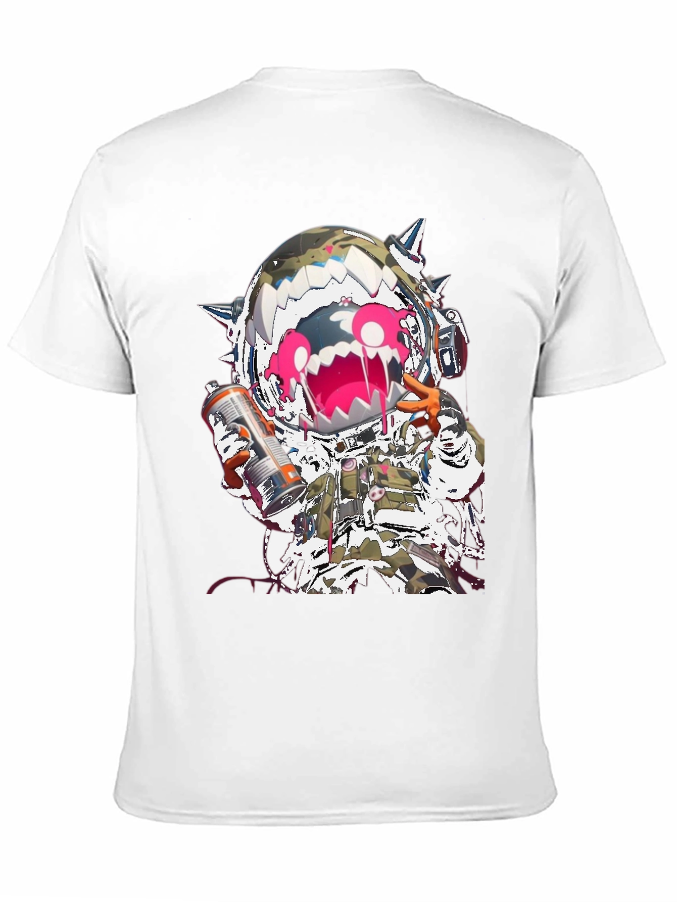Monster Astronaut Graphic Black T-Shirt