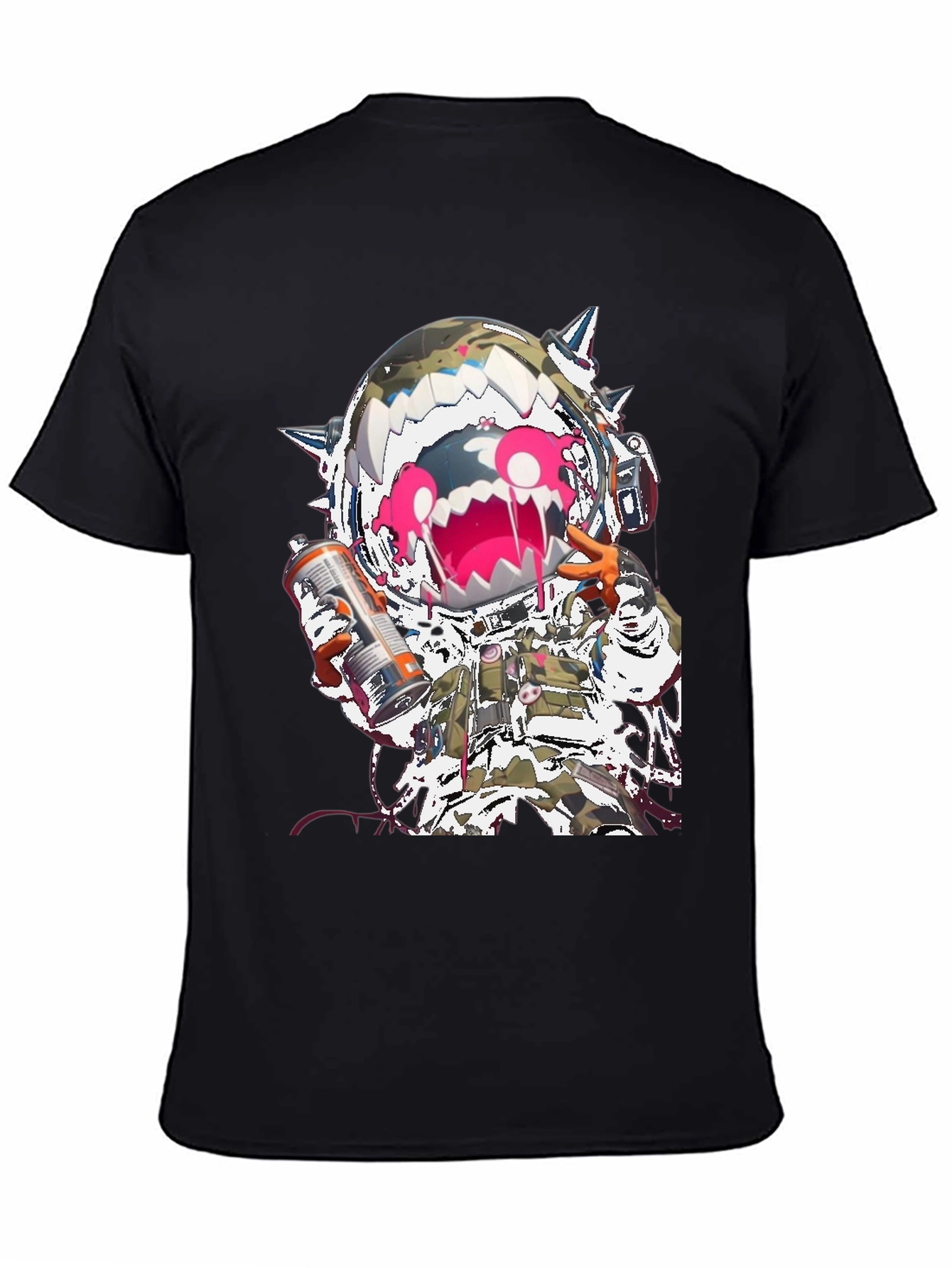 Monster Astronaut Graphic Black T-Shirt