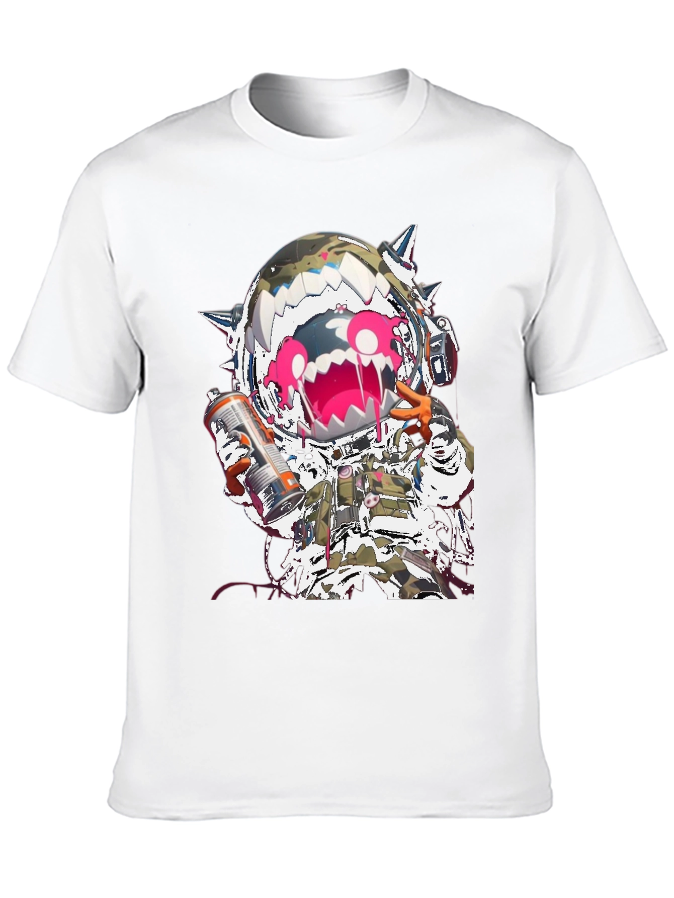 Monster Astronaut Graphic Black T-Shirt