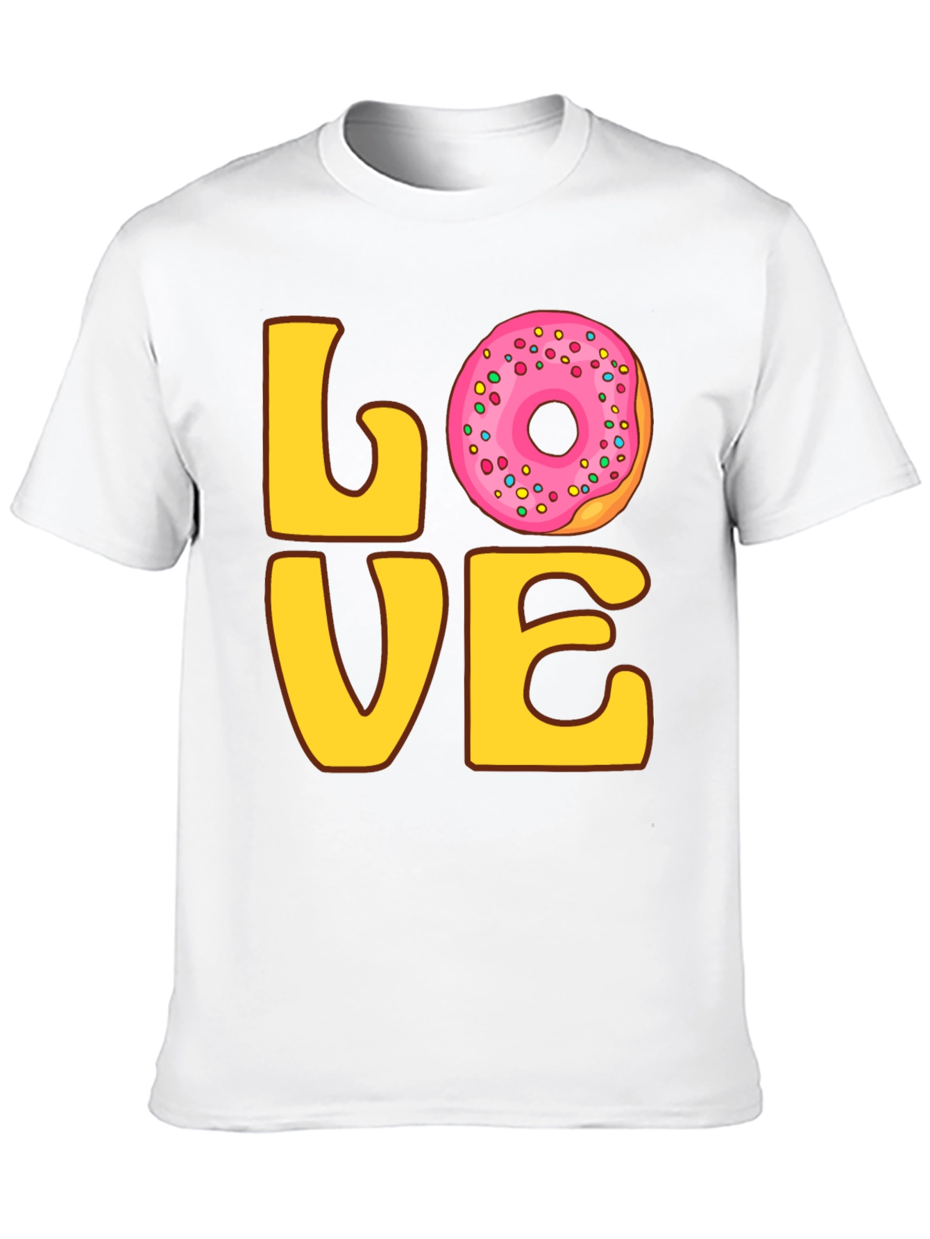 Love Donut Graphic T-Shirt - Casual Wear