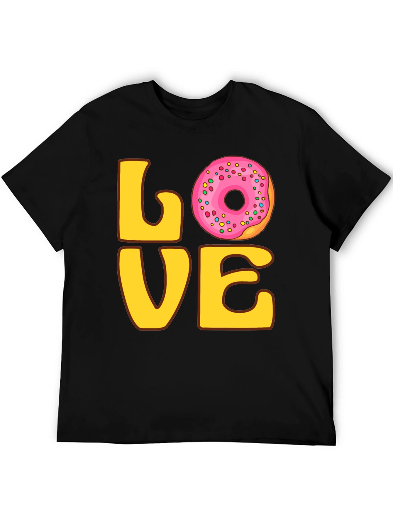 Love Donut Graphic T-Shirt - Casual Wear