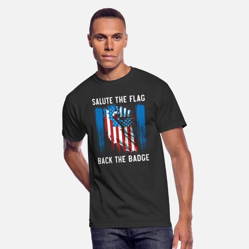 Salute The Flag Back The Badge Cop Law Enforcement