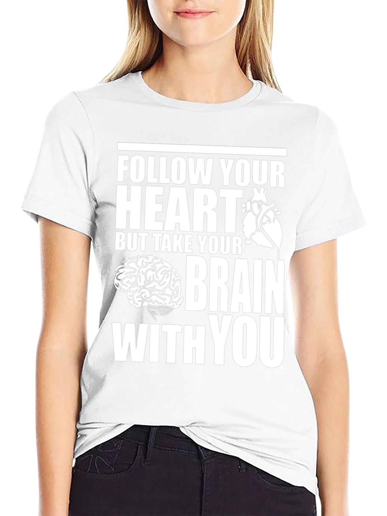 Follow Your Heart Brain Graphic Tee