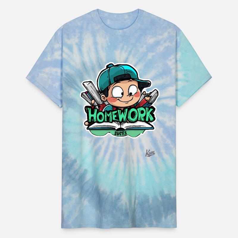 School Boy over books – Homework Sucks