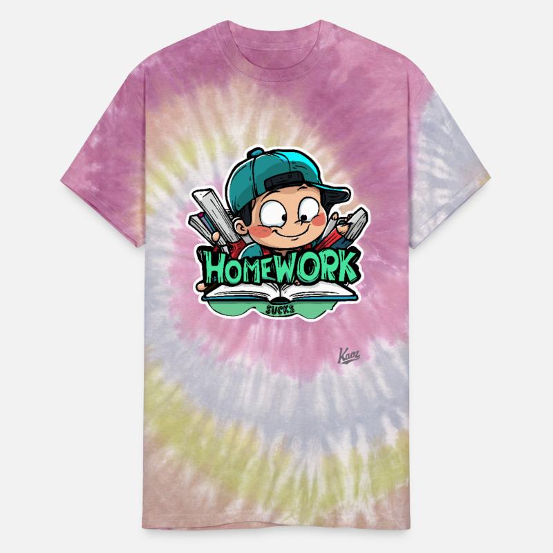 School Boy over books – Homework Sucks