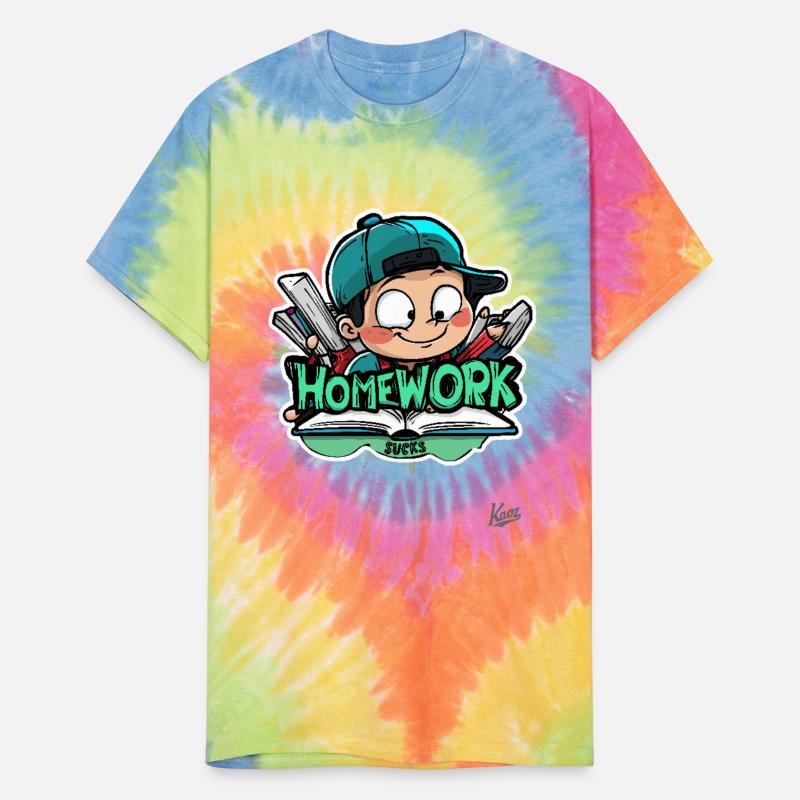 School Boy over books – Homework Sucks