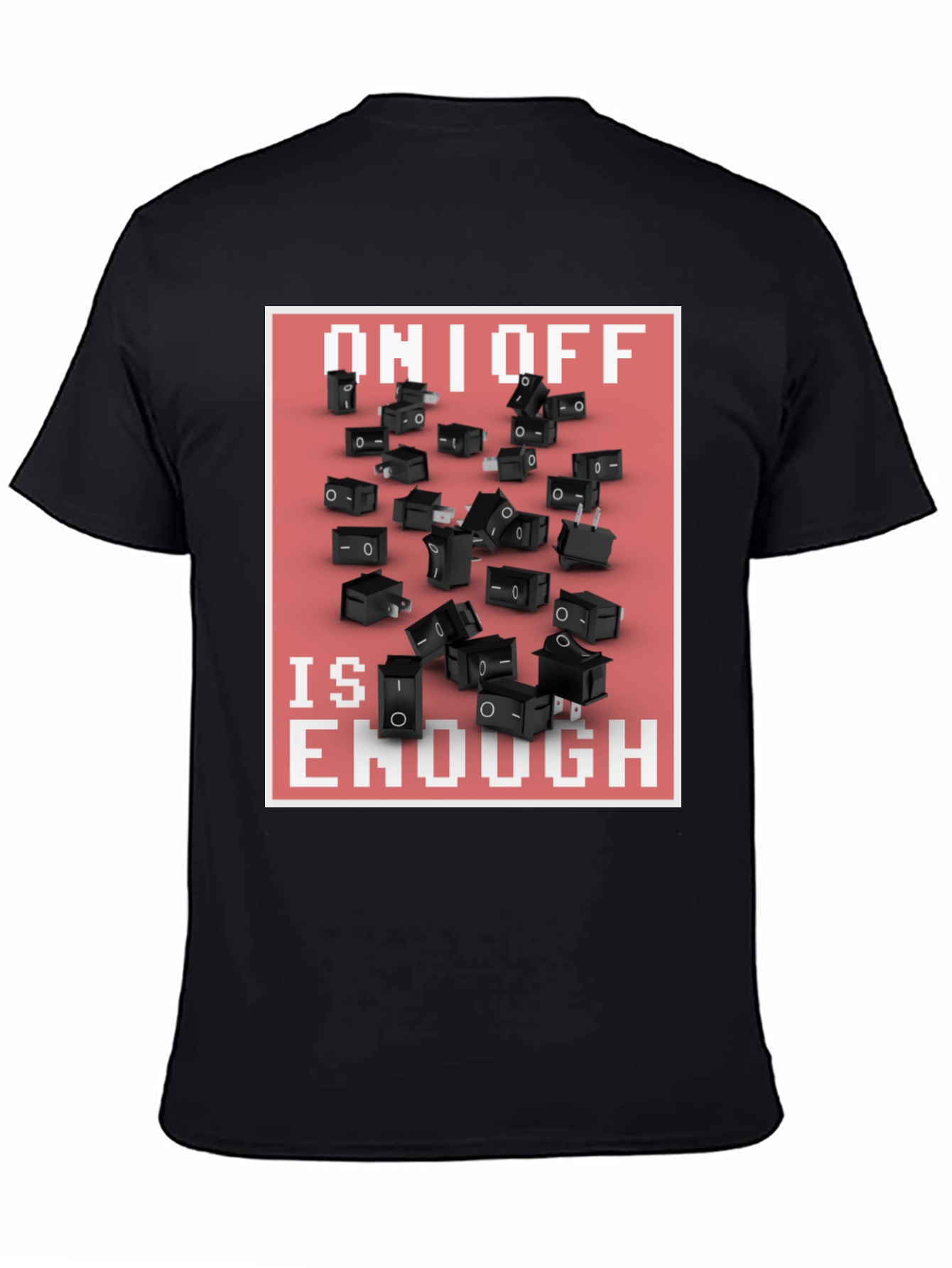 On/Off Switch T-Shirt - Black Graphic Tee