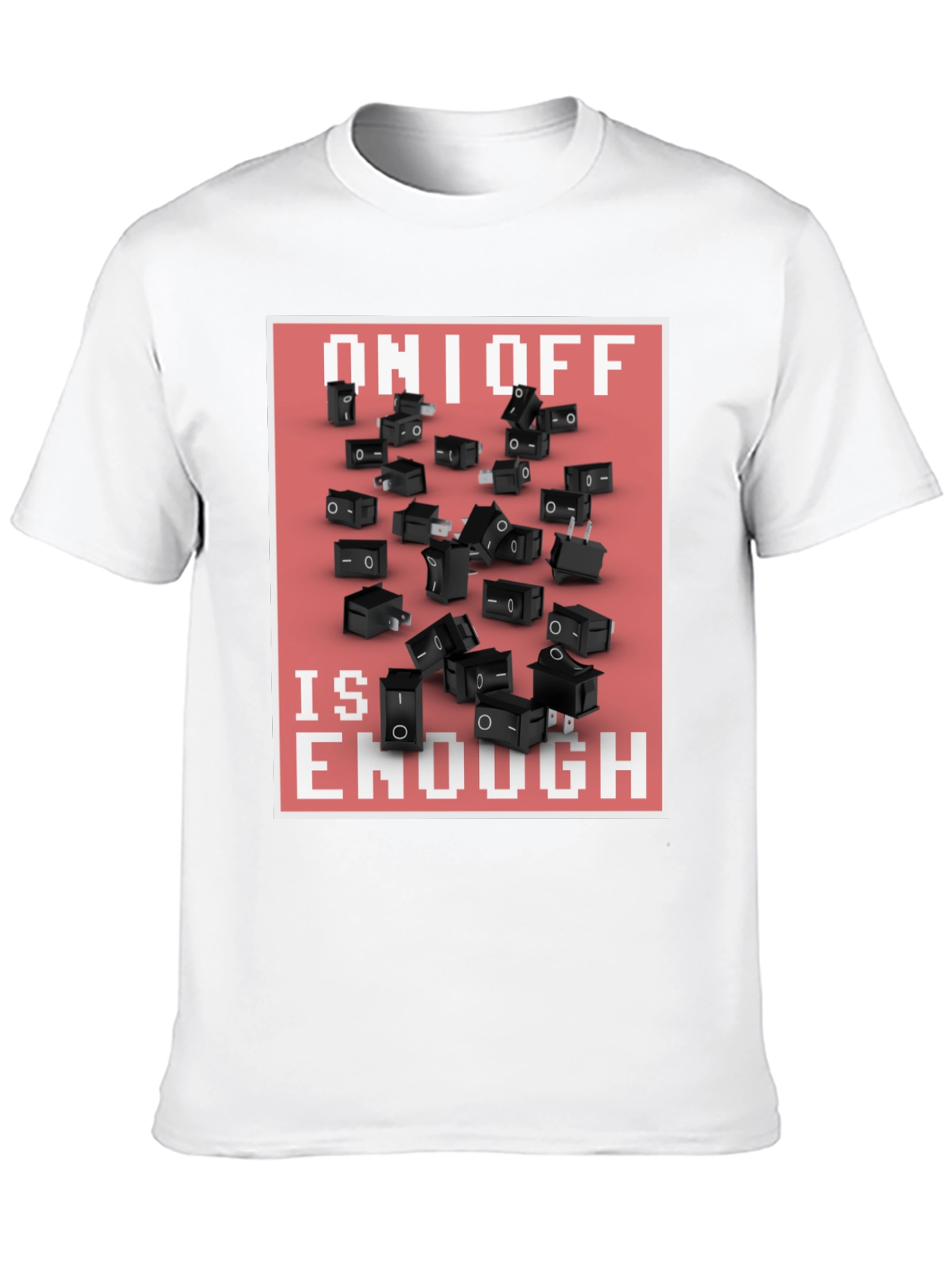 On/Off Switch T-Shirt - Black Graphic Tee