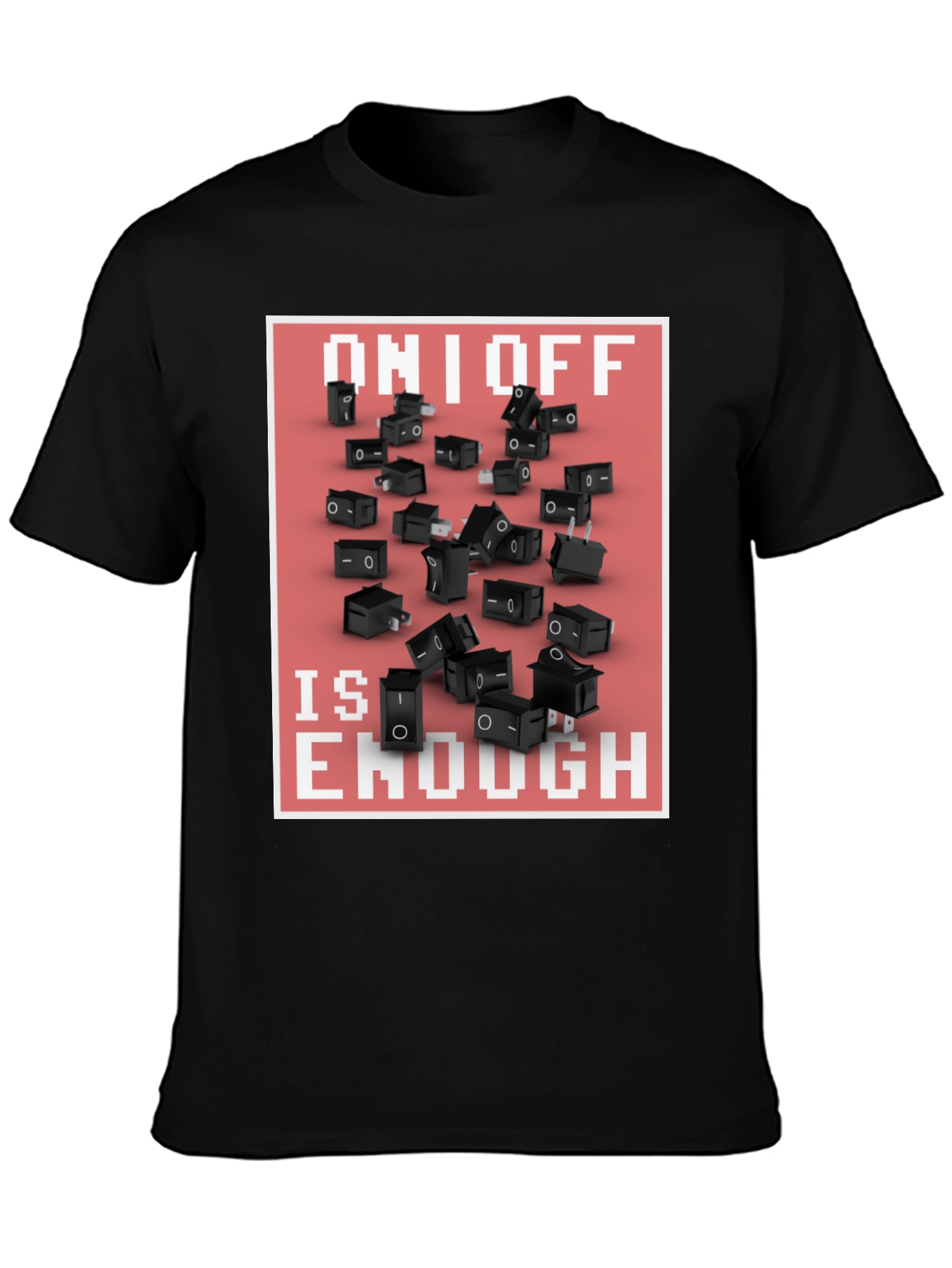 On/Off Switch T-Shirt - Black Graphic Tee
