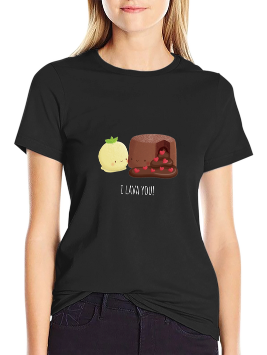 I Lava You Graphic Tee - Black Cotton T-Shirt