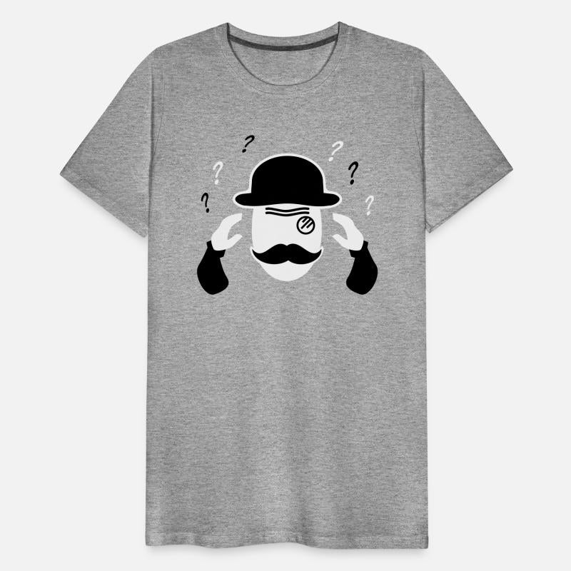 Sir with monocle and moustache wondering
