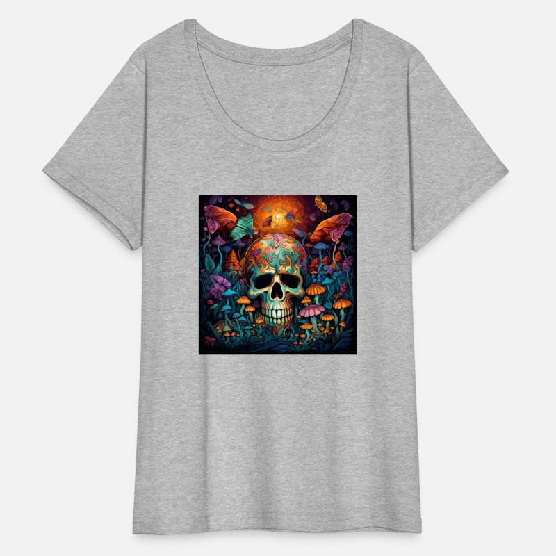 Skull Butterfly Garden Magic Mushroom Psychedelics