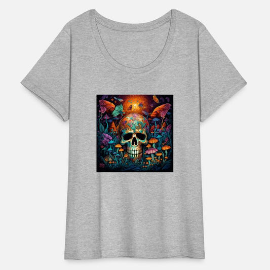Skull Butterfly Garden Magic Mushroom Psychedelics