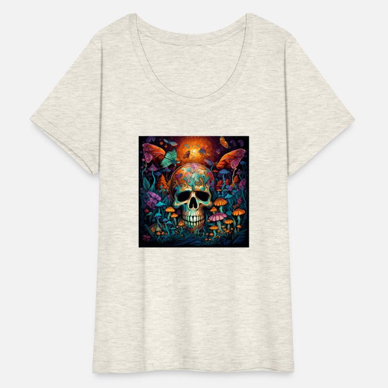 Skull Butterfly Garden Magic Mushroom Psychedelics