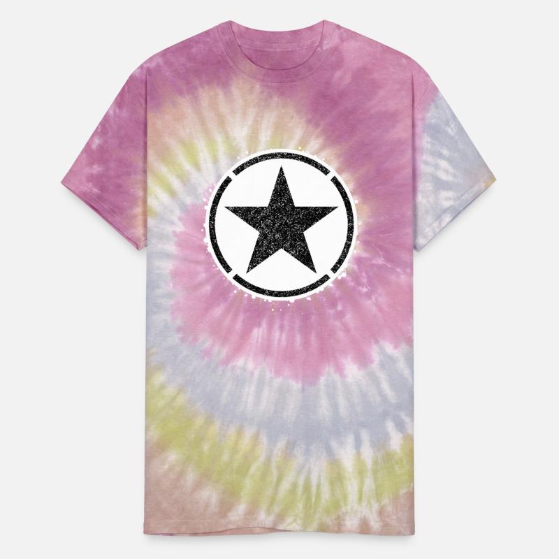 Sponge stencil Star inside circle