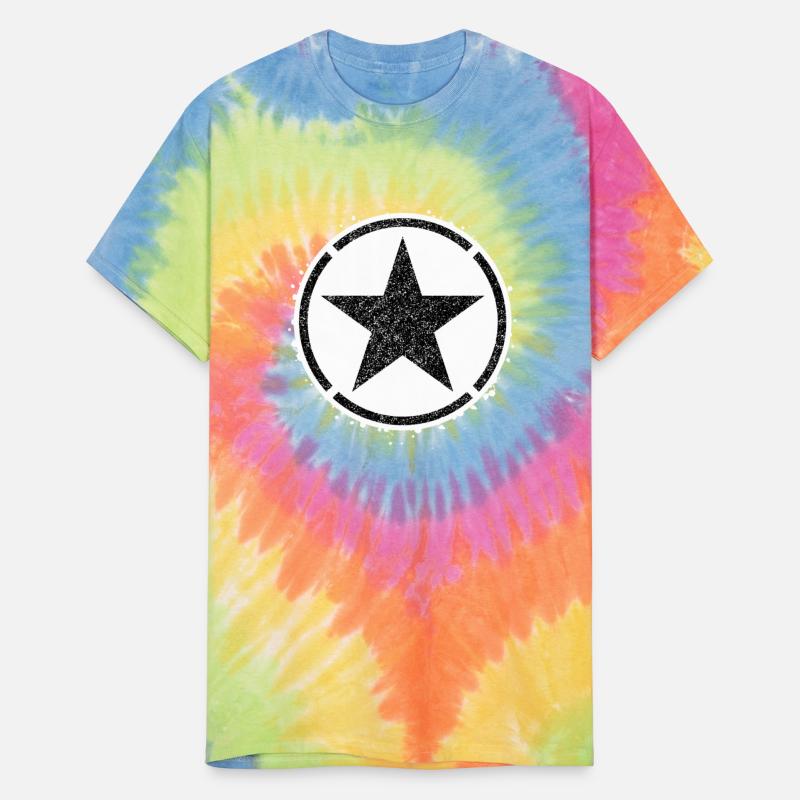 Sponge stencil Star inside circle