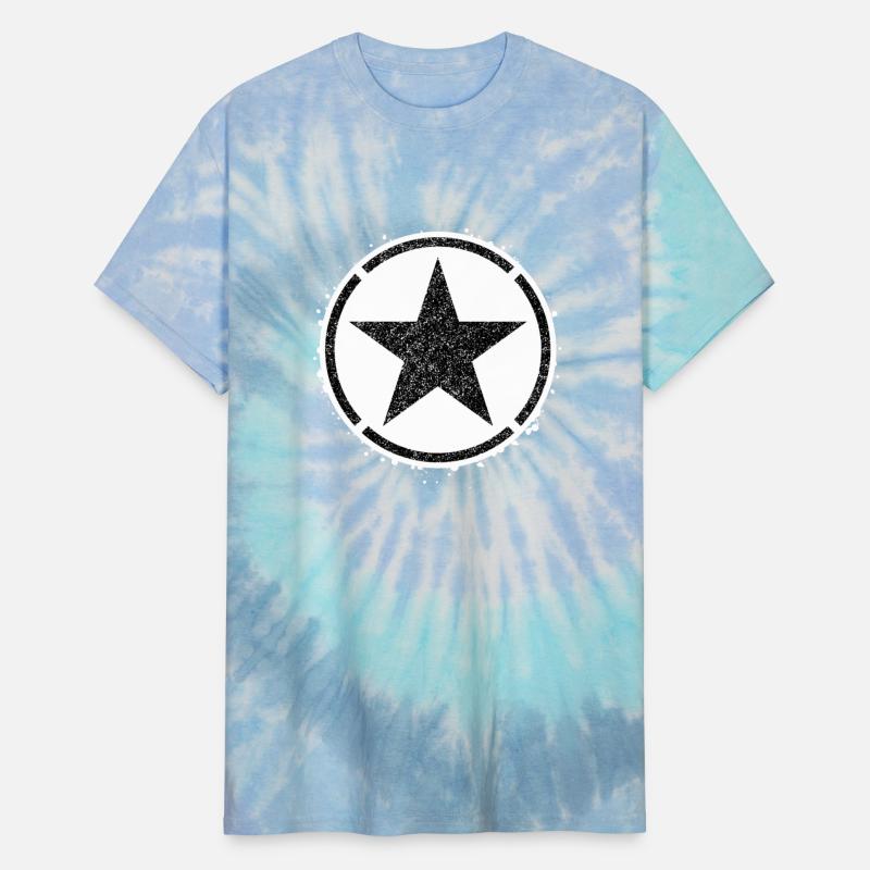 Sponge stencil Star inside circle