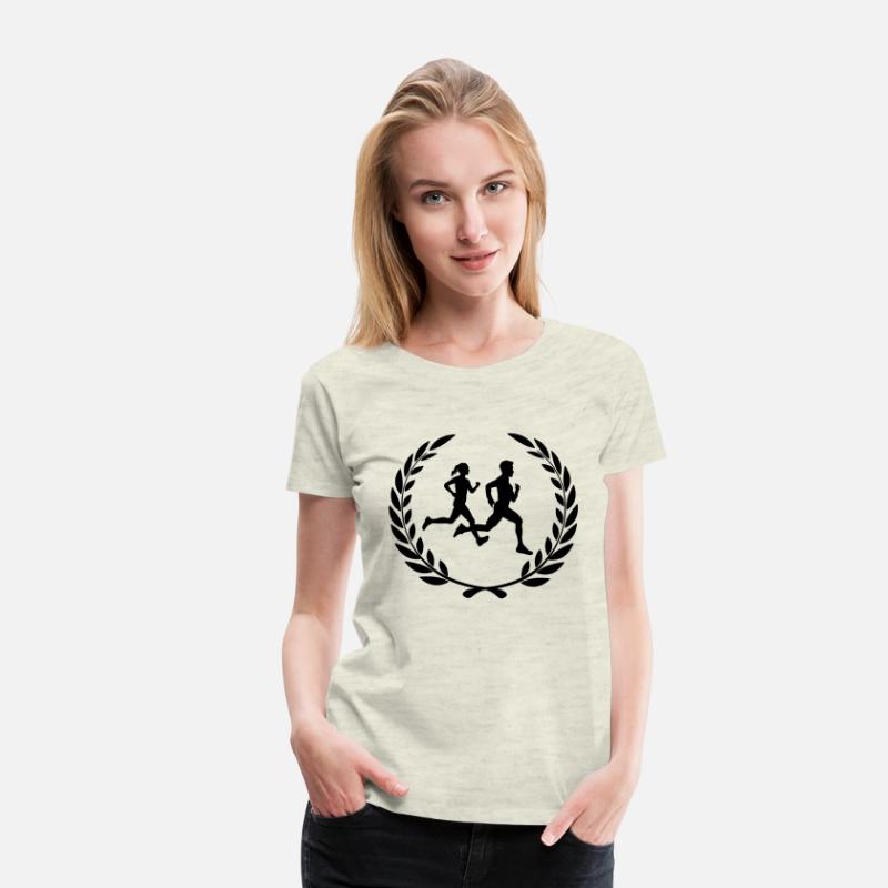 Sports prize laurel wreath heart running