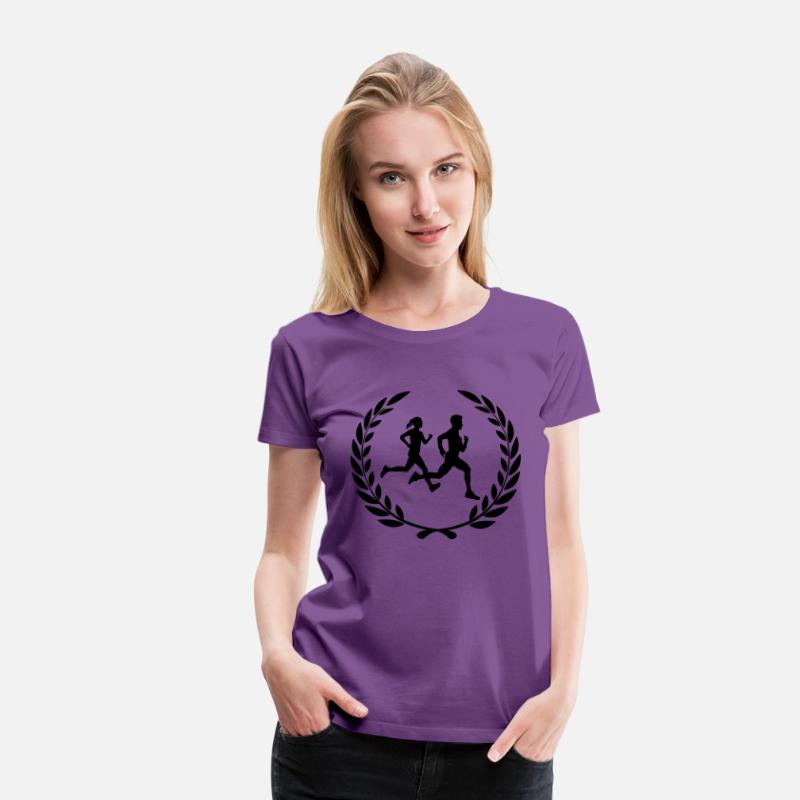 Sports prize laurel wreath heart running