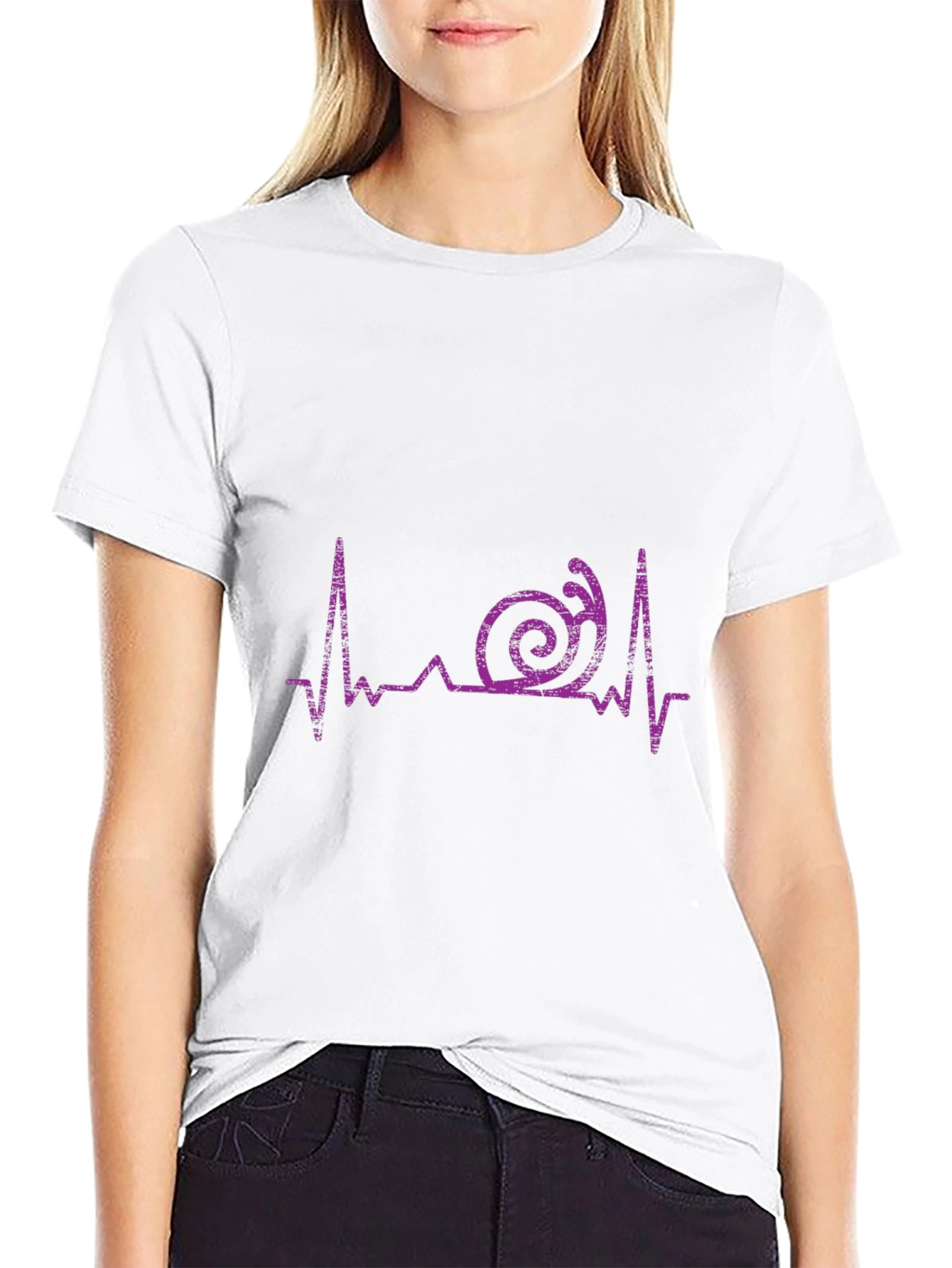 Snail Heartbeat Graphic Tee - Unique Design