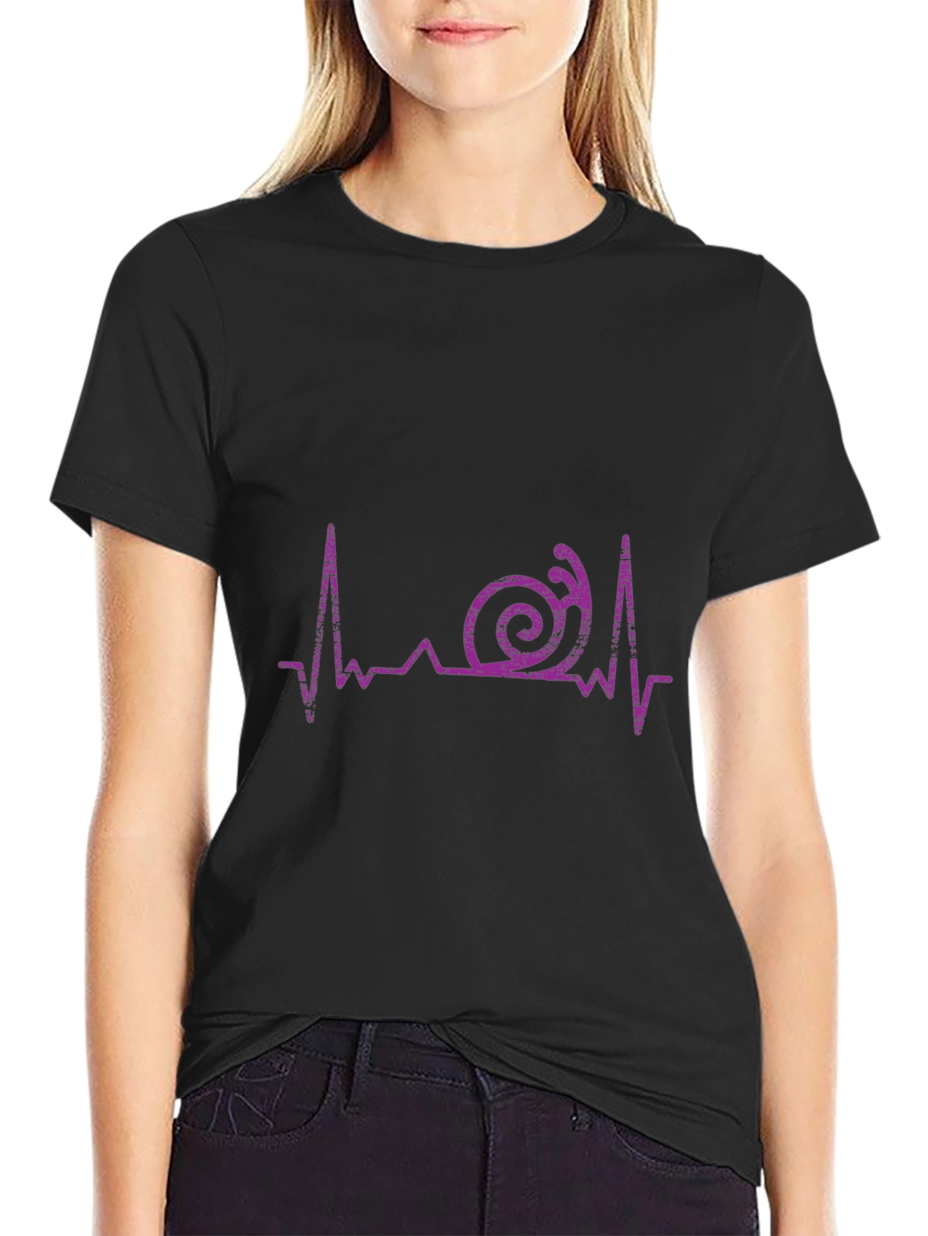 Snail Heartbeat Graphic Tee - Unique Design