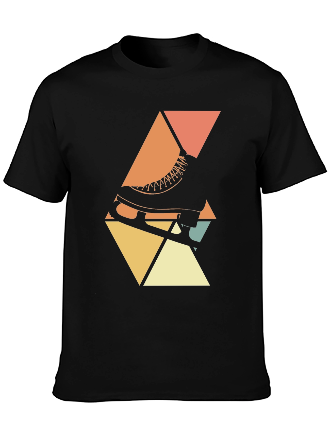 Retro Skate T-Shirt - Geometric Design