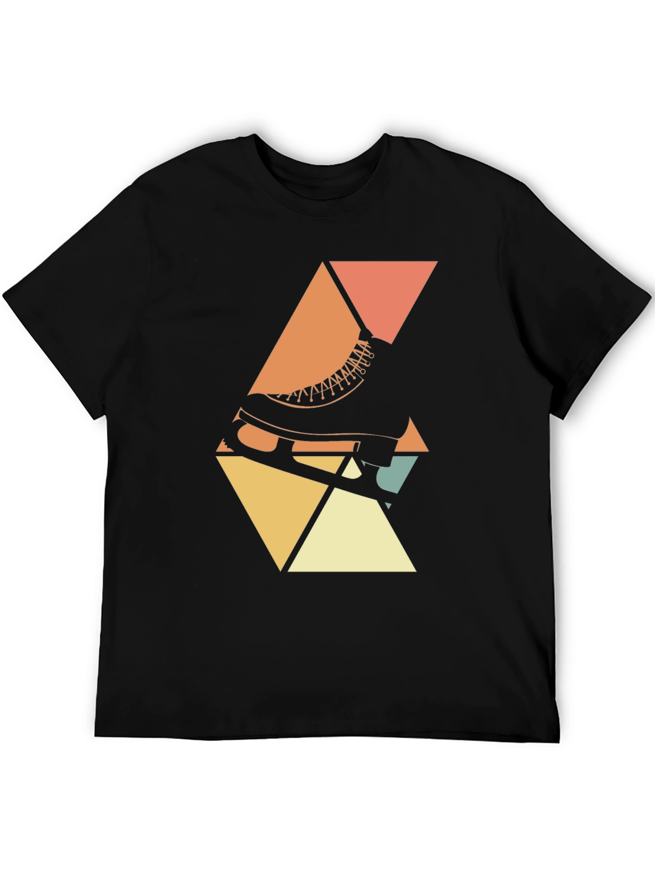 Retro Skate T-Shirt - Geometric Design