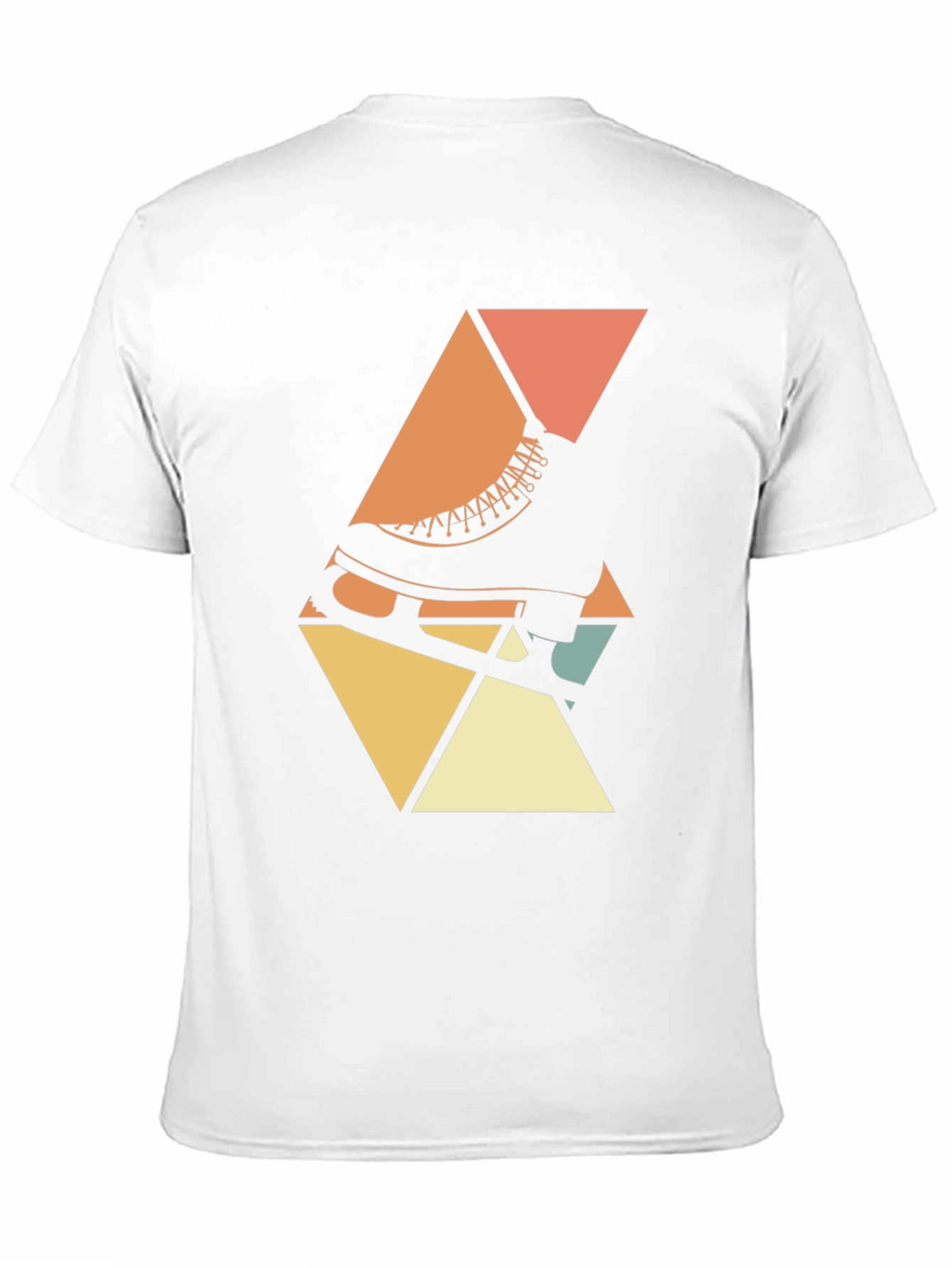 Retro Skate T-Shirt - Geometric Design