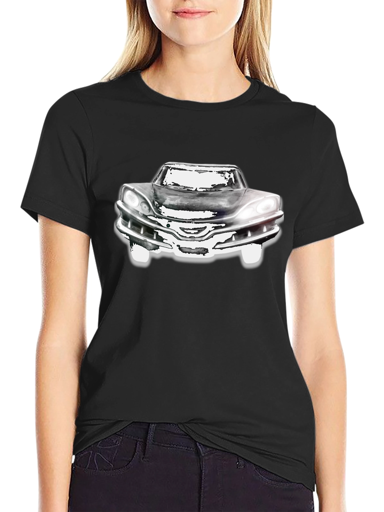 Classic Car Graphic T-Shirt - Black