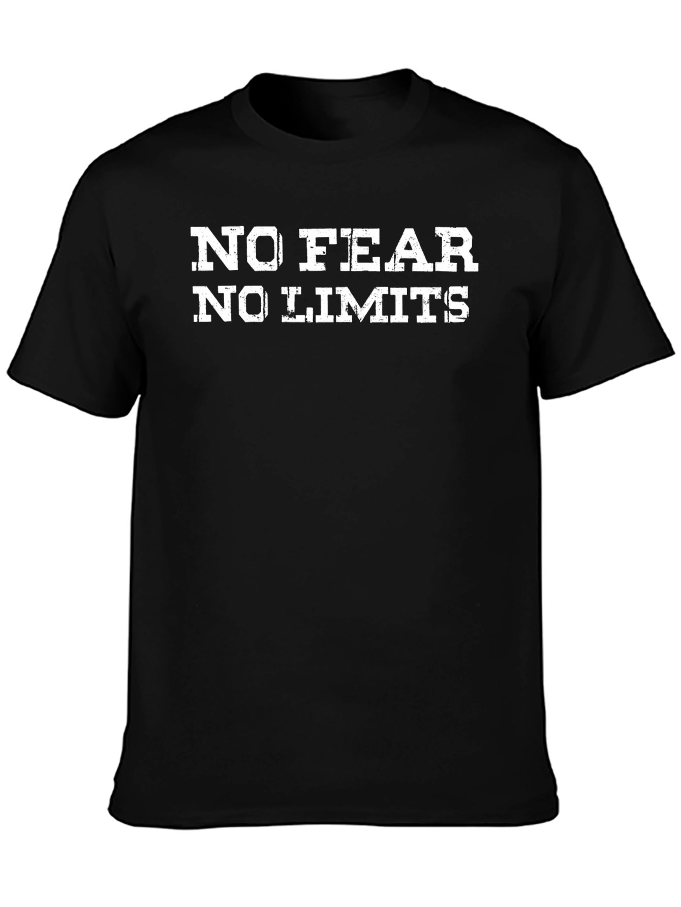 No Fear No Limits Graphic Tee - Black Cotton