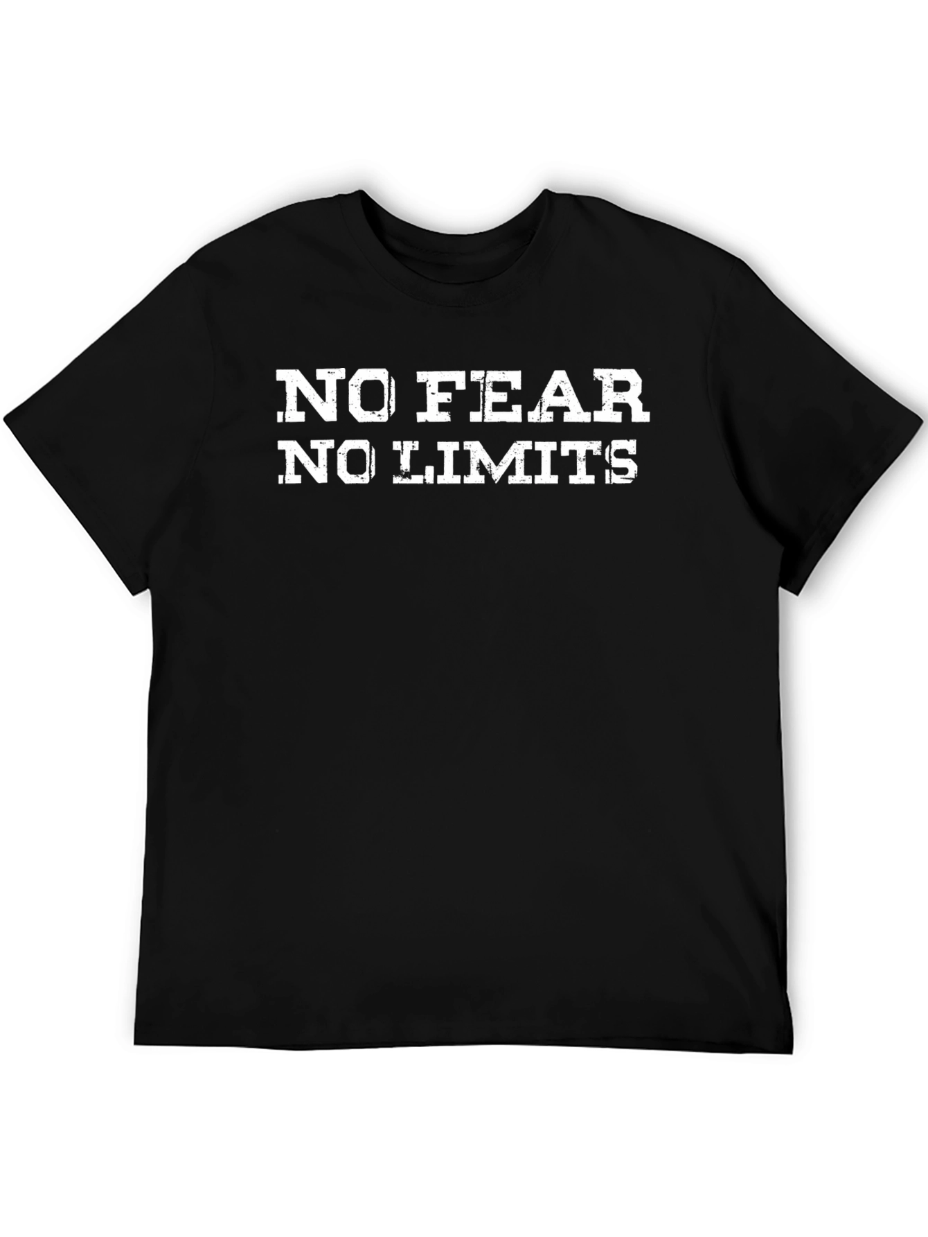 No Fear No Limits Graphic Tee - Black Cotton