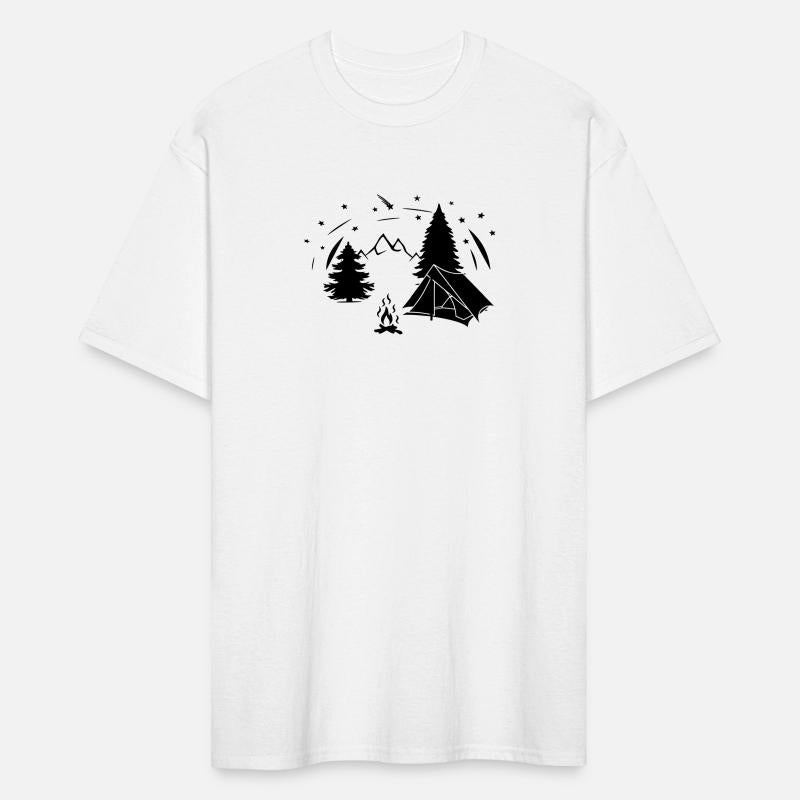 Starry sky in mountains or forest