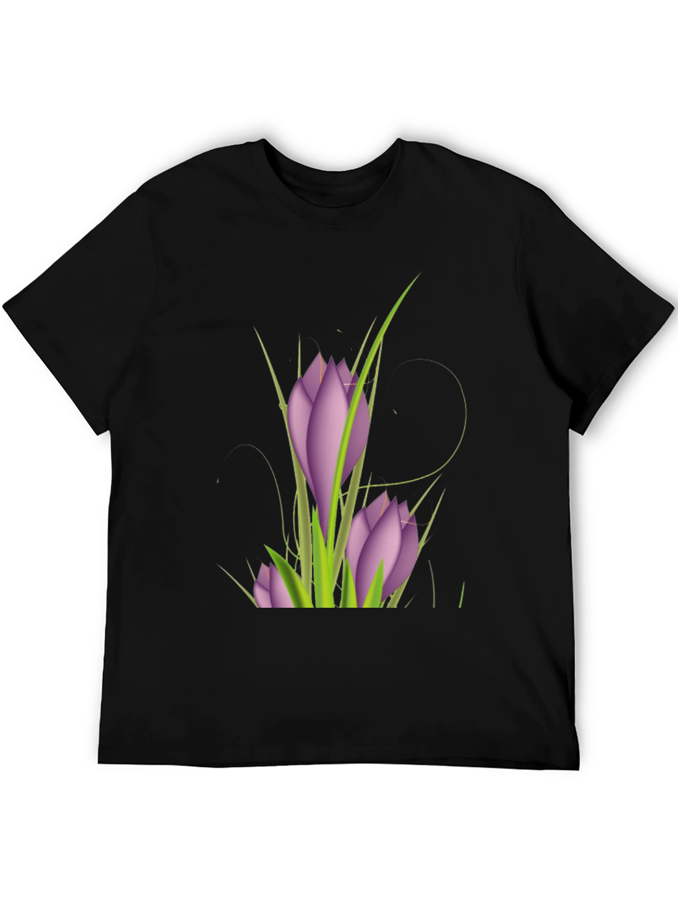 Floral Print Black T-Shirt