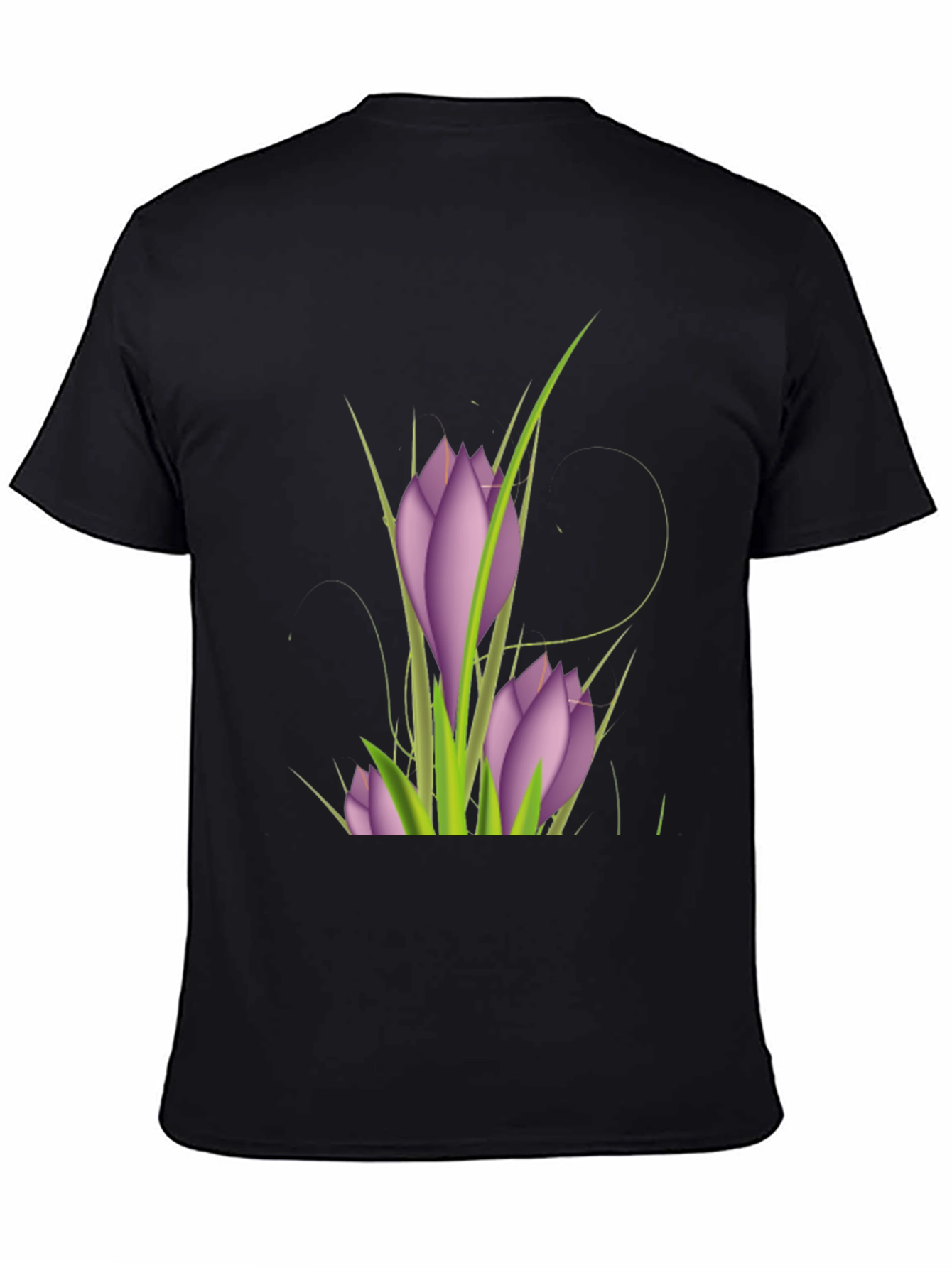 Floral Print Black T-Shirt