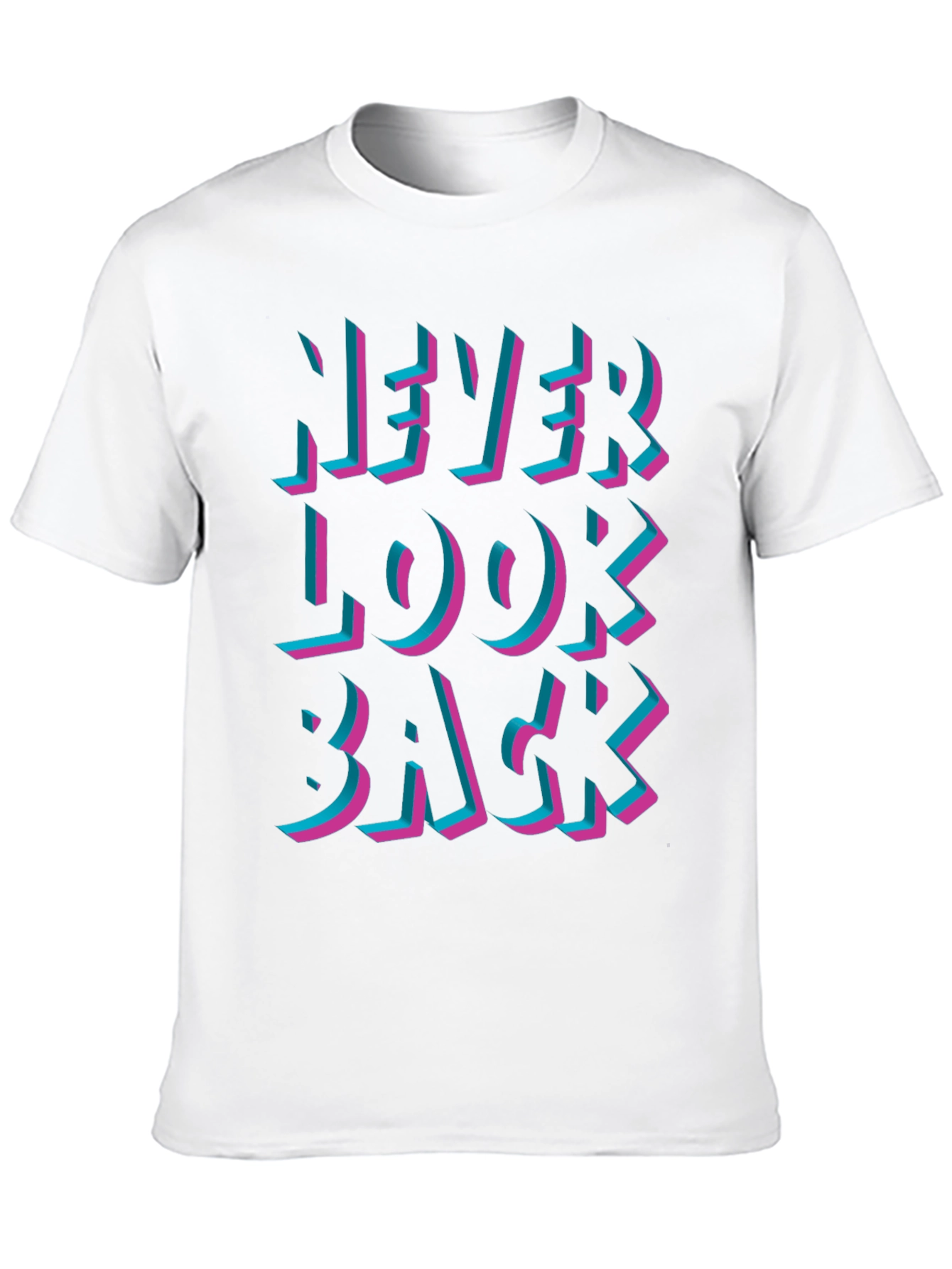 Never Look Back Graphic Black T-Shirt