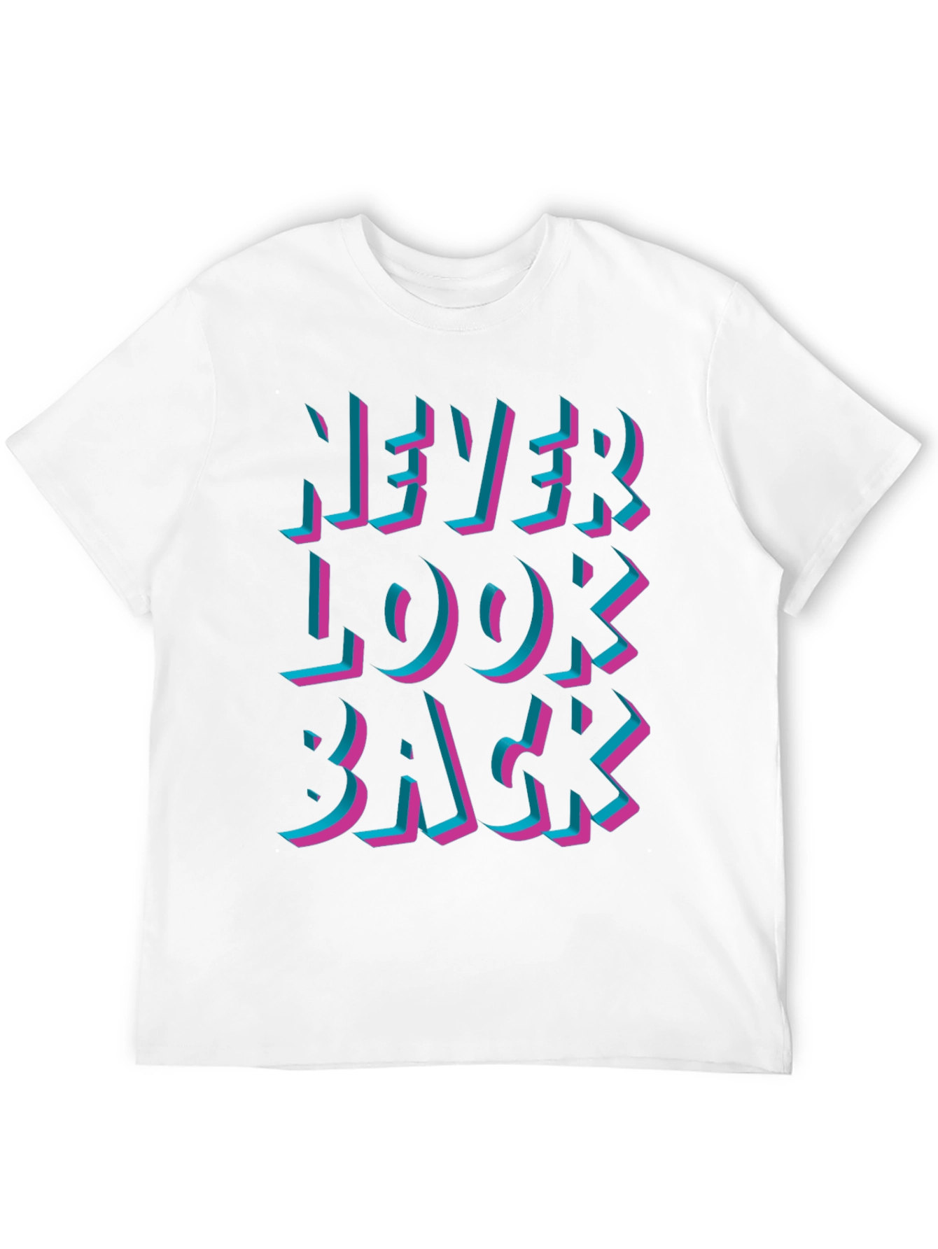 Never Look Back Graphic Black T-Shirt