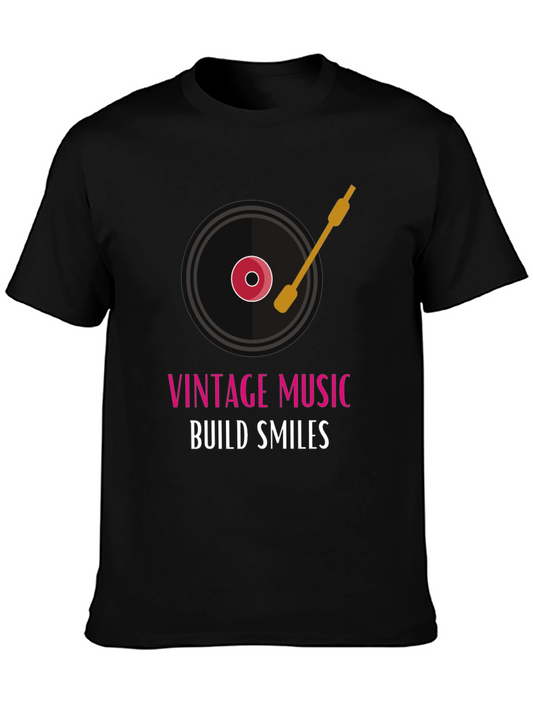 Vintage Music Smiles Graphic Tee