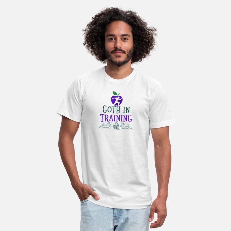t shirt design maker with a goth in training quote