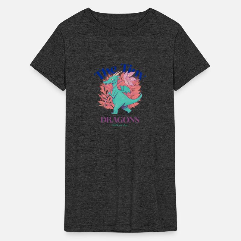 T-shirt with a dragon design with wonderful cartoo