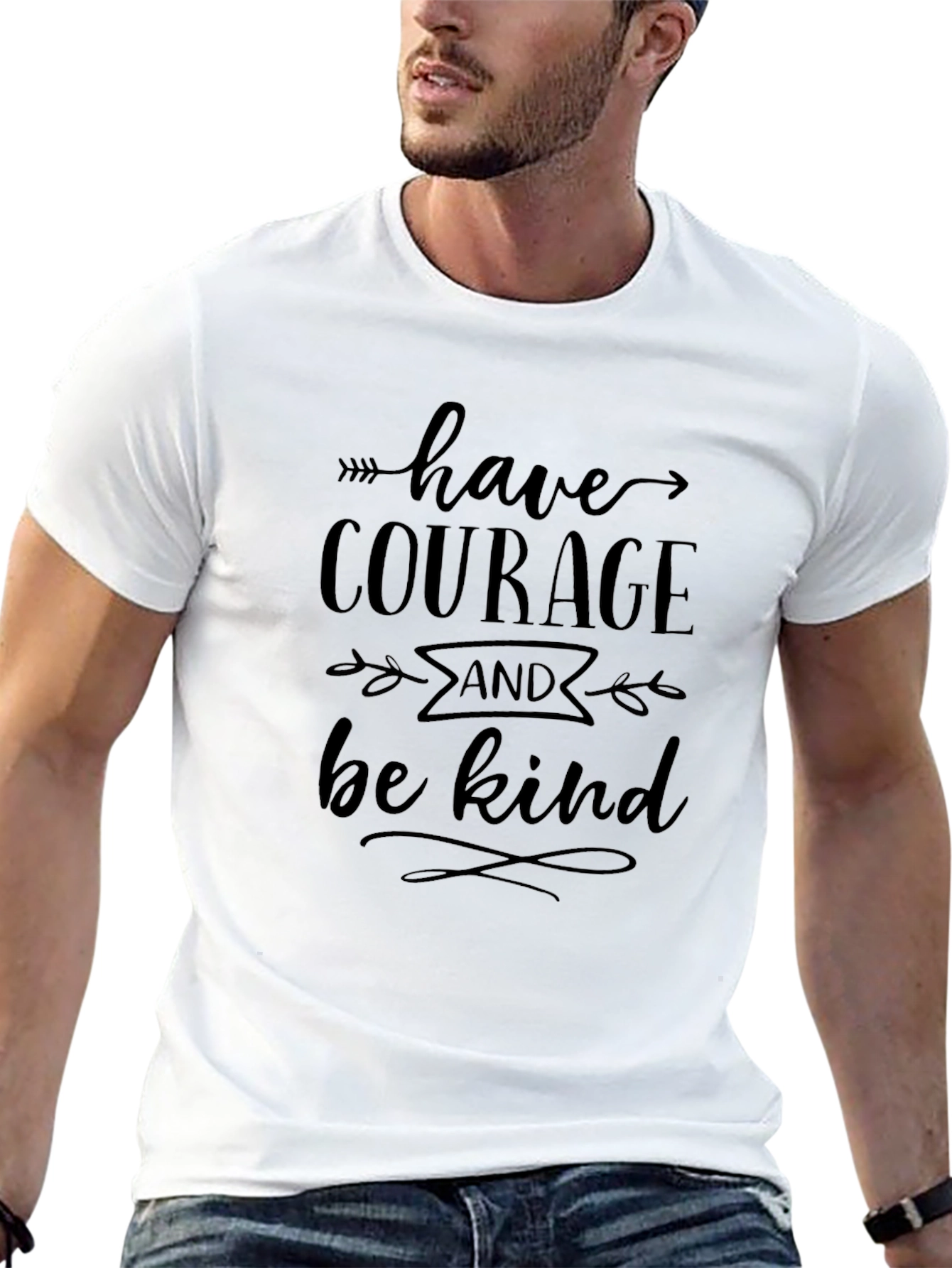 Have Courage and Be Kind Black Graphic Tee