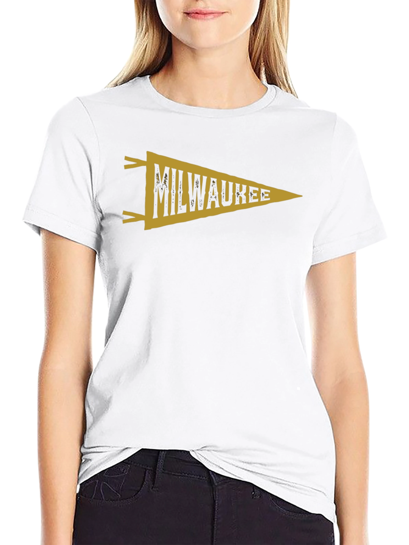 Milwaukee Pennant Graphic Black T-Shirt