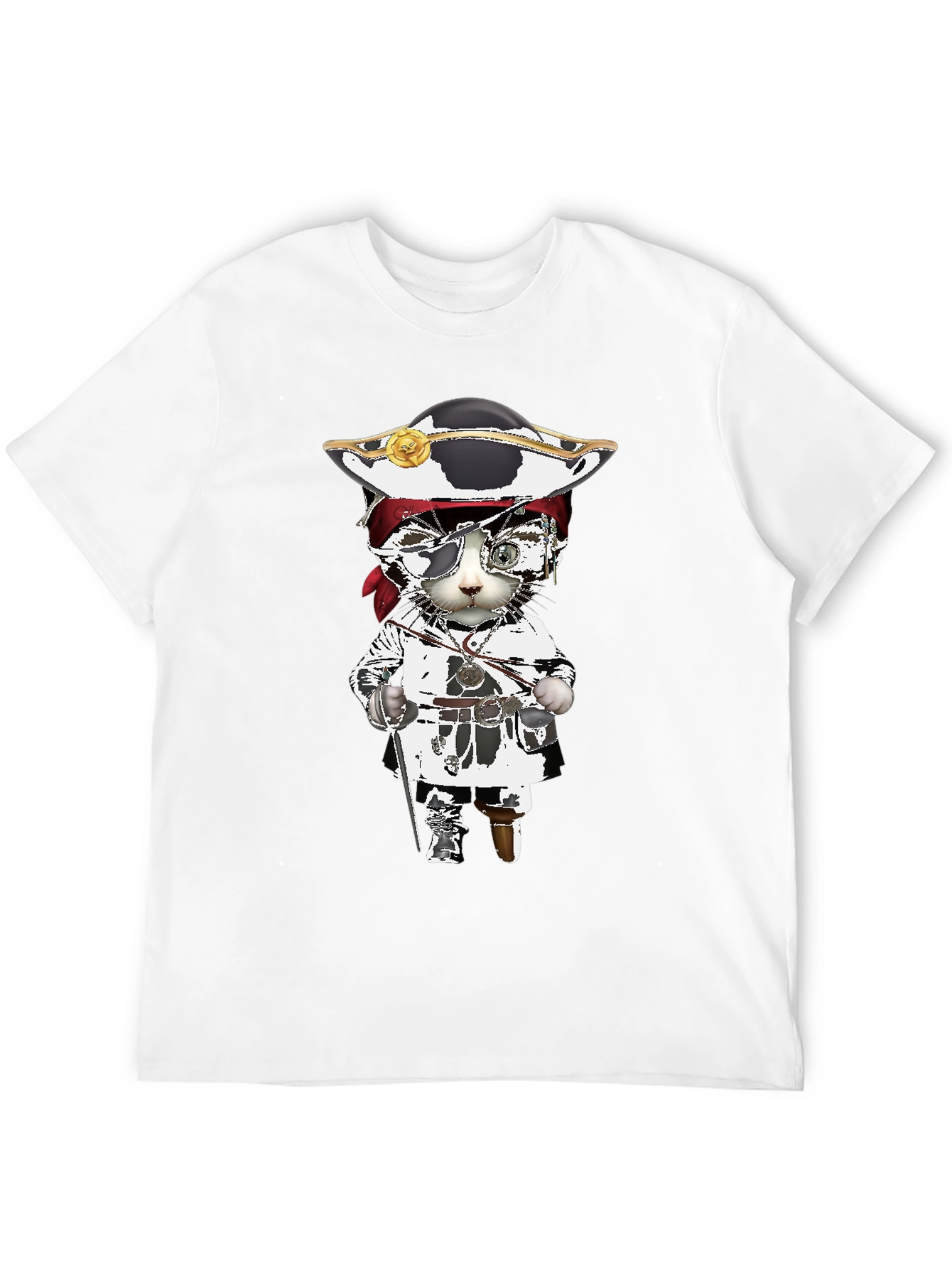 Pirate Cat Graphic T-Shirt